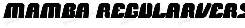 Mamba RegularVersion字体转换